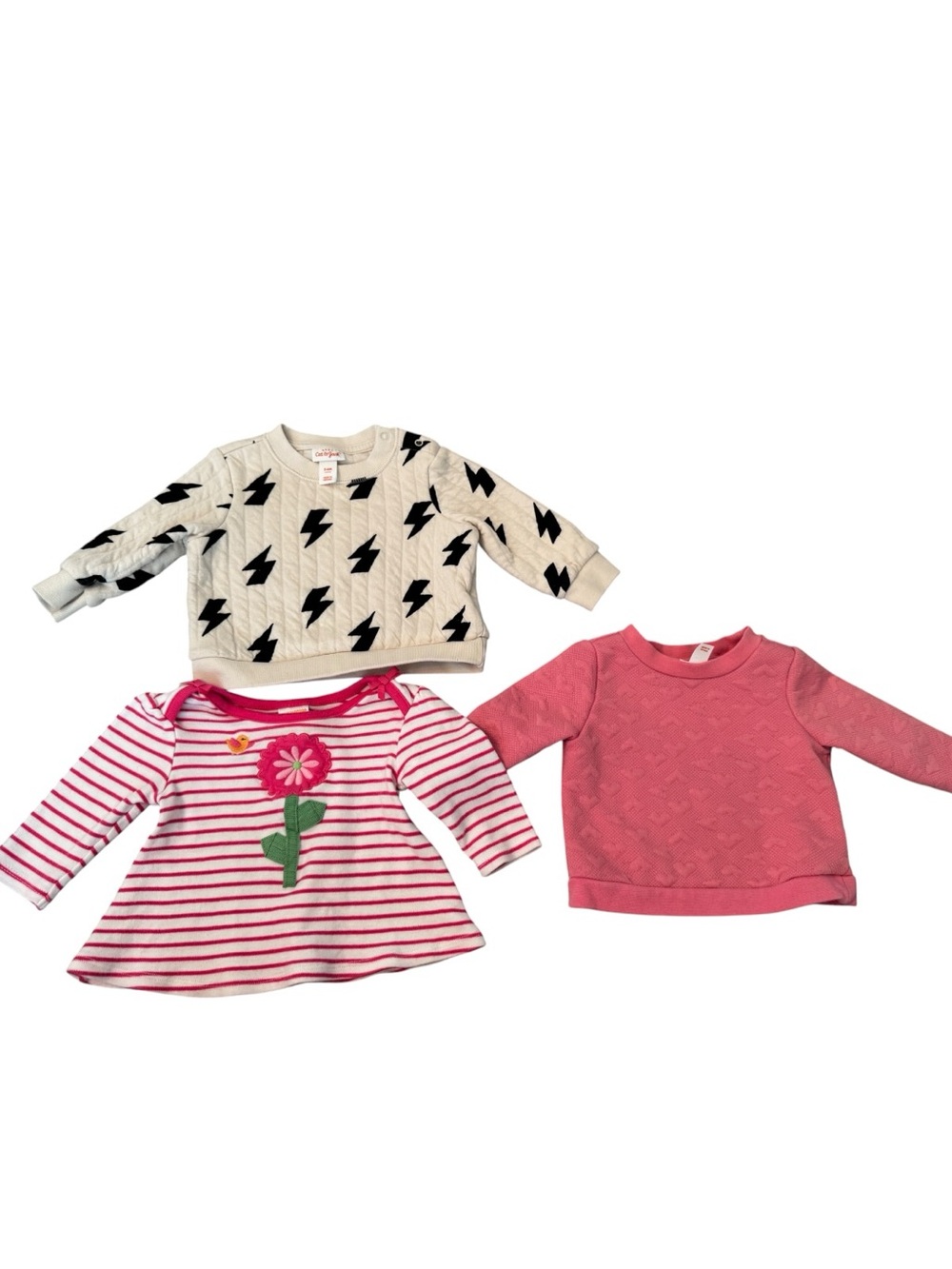 Baby Girl Sweater & Shirt Bundle Cat & Jack Gymboree 0–3M 3-6M 3 Pieces